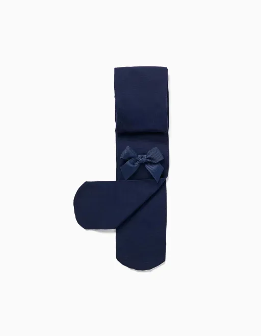 Collants De Microfibre Com Nœud Pour Fille thumbnail 1