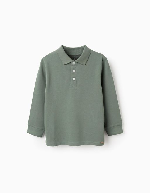 Polo À Manches Longues En Coton Pour Garçon thumbnail 1