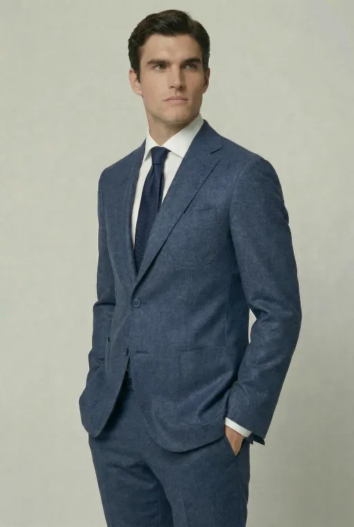 Arezzo Suit – Blue – Zignone Fabric – 96% Wool, 4% Cashmere thumbnail 3