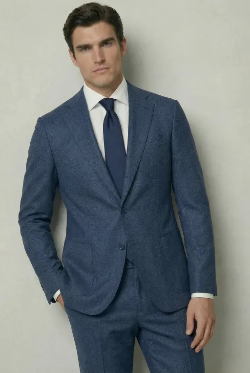 Arezzo Suit – Blue – Zignone Fabric – 96% Wool, 4% Cashmere thumbnail 4