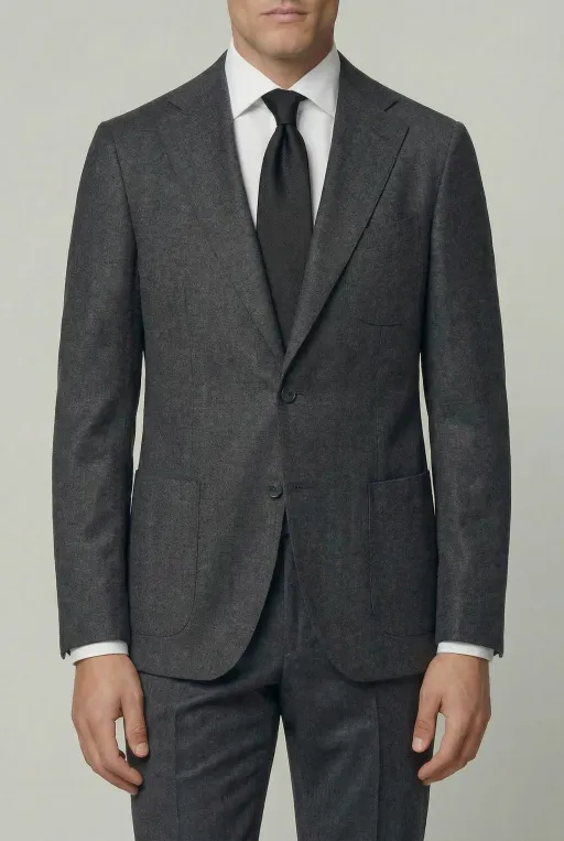 Arezzo Suit – Charcoal Grey – Zignone Fabric – 96% Wool, 4% Cashmere thumbnail 1