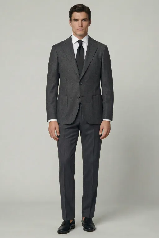 Arezzo Suit – Charcoal Grey – Zignone Fabric – 96% Wool, 4% Cashmere thumbnail 2