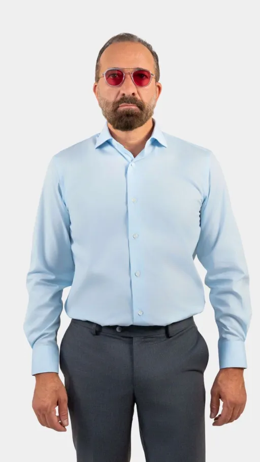 Cordone X Gabriel Sky-blue Poplin Shirt thumbnail 2