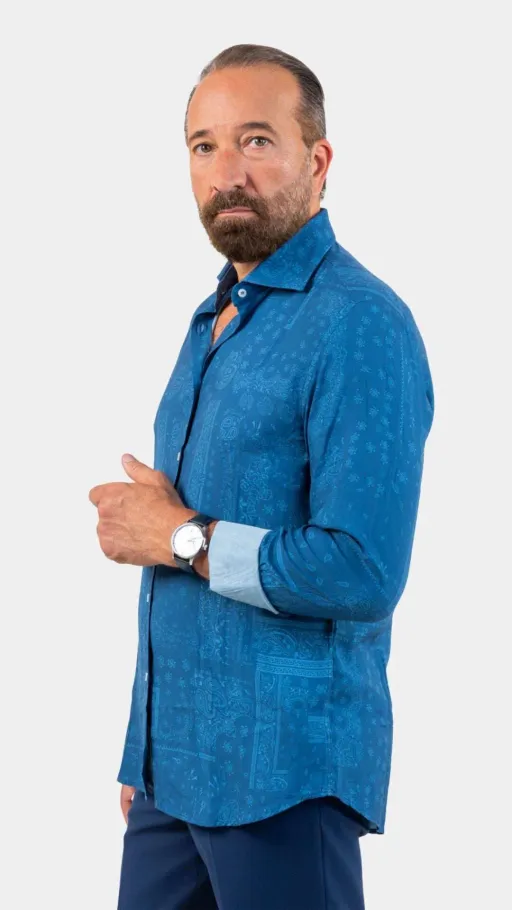 Blue Fower Shirt thumbnail 2