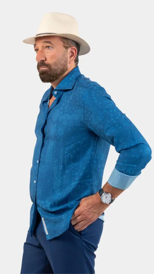 Blue Fower Shirt thumbnail 3