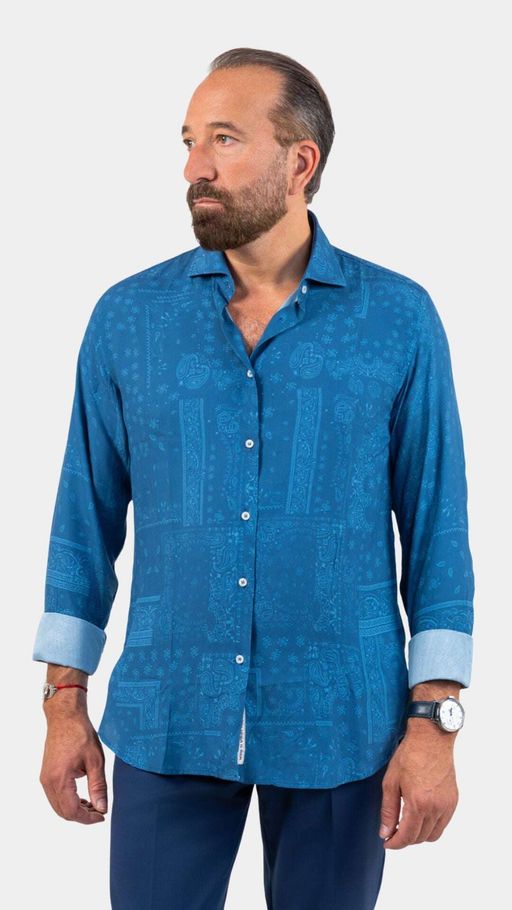 Blue Fower Shirt thumbnail 4