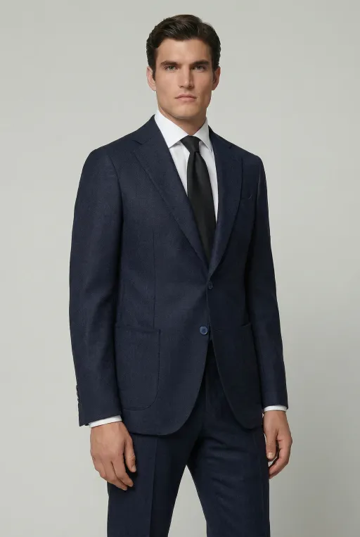 Arezzo Suit – Zignone Fabric – 96% Wool, 4% Cashmere – Navy thumbnail 1