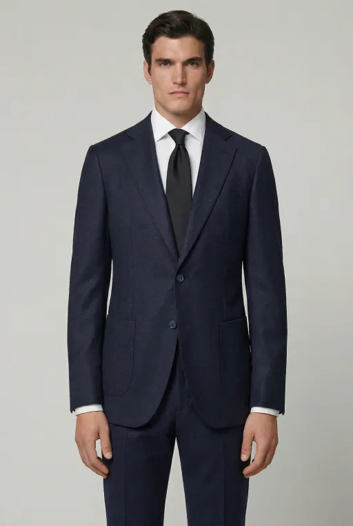 Arezzo Suit – Zignone Fabric – 96% Wool, 4% Cashmere – Navy thumbnail 3