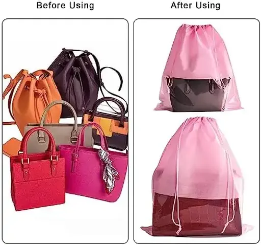 Lot De 10 Pochettes De Rangement Anti-poussière Pour Sacs À Main  thumbnail 2