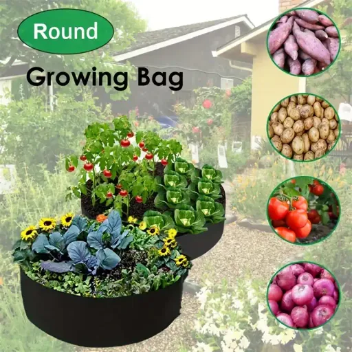 Lot De 2 Sacs De Plantation 10 Gallons (38 L) – Tissu Circulaire thumbnail 3