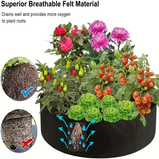 Lot De 2 Sacs De Plantation 10 Gallons (38 L) – Tissu Circulaire thumbnail 1
