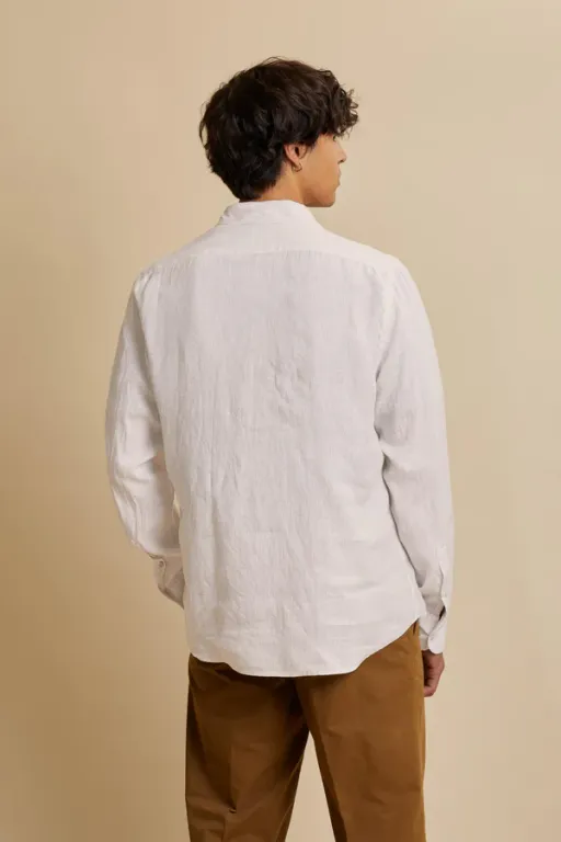 Chemise Lin Rayée Manches Longues - Taron thumbnail 3