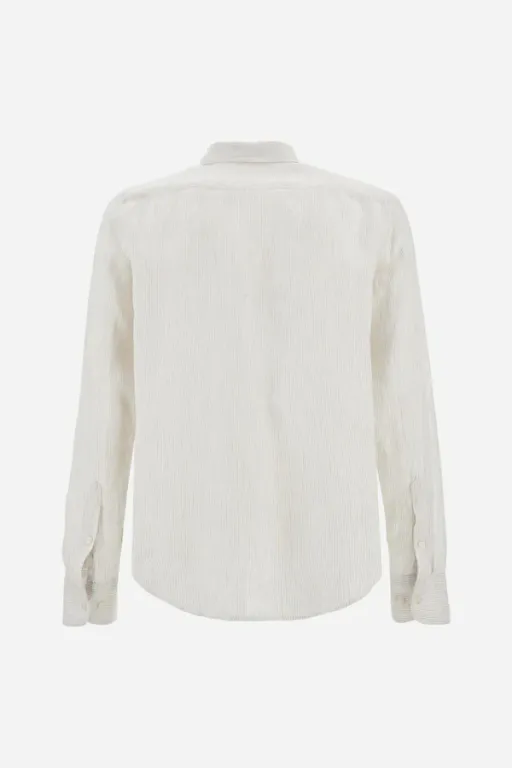 Chemise Lin Rayée Manches Longues - Taron thumbnail 2