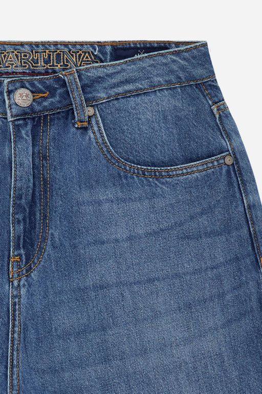 Jean En Denim Délavage Moyen Coupe Regular En Coton – Carl thumbnail 3
