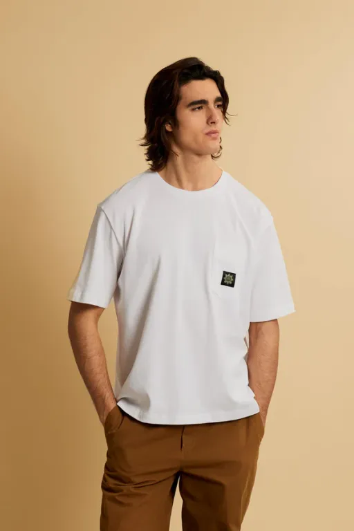 T-shirt En Coton Avec Poche Guards – Clay thumbnail 1