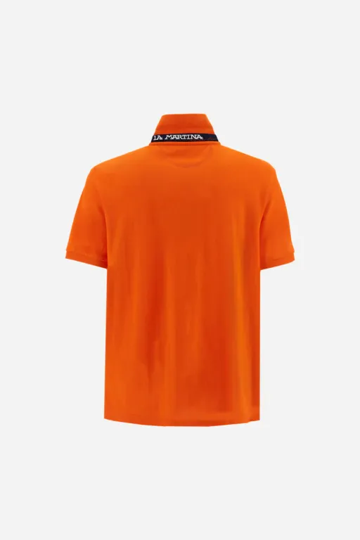 Polo En Piqué Stretch Avec Logo Tricolore - Eduardo thumbnail 2