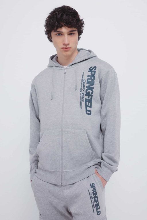 Sweat-shirt Zippé Chiné thumbnail 1
