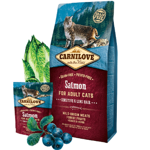 Croquettes Cat Salmon Sensitive – Digestion Sensible, Poil Long thumbnail 1