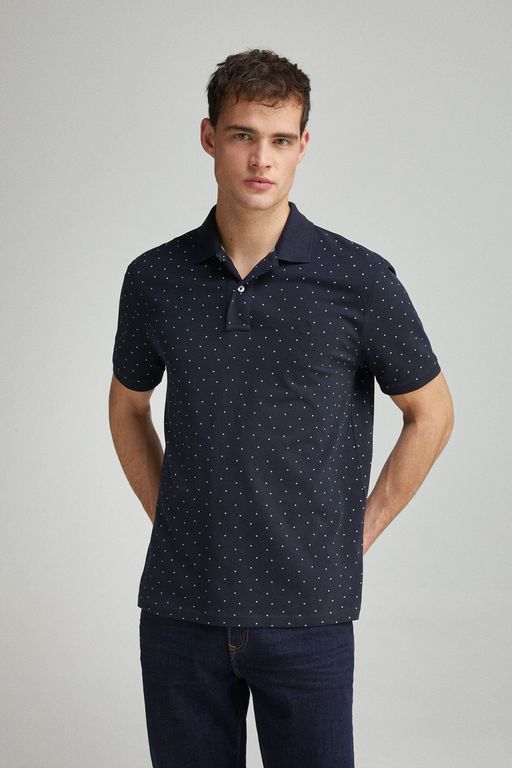 Polo Regular Fit En Piqué Imprimé All-over thumbnail 1