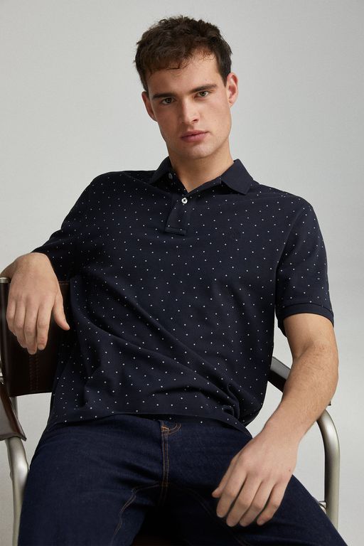 Polo Regular Fit En Piqué Imprimé All-over thumbnail 3