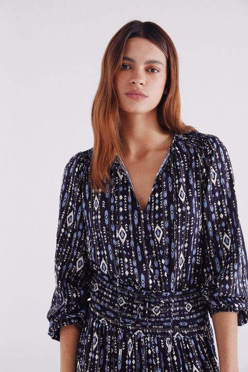 Blouse Ethnique Nid D'abeille thumbnail 3