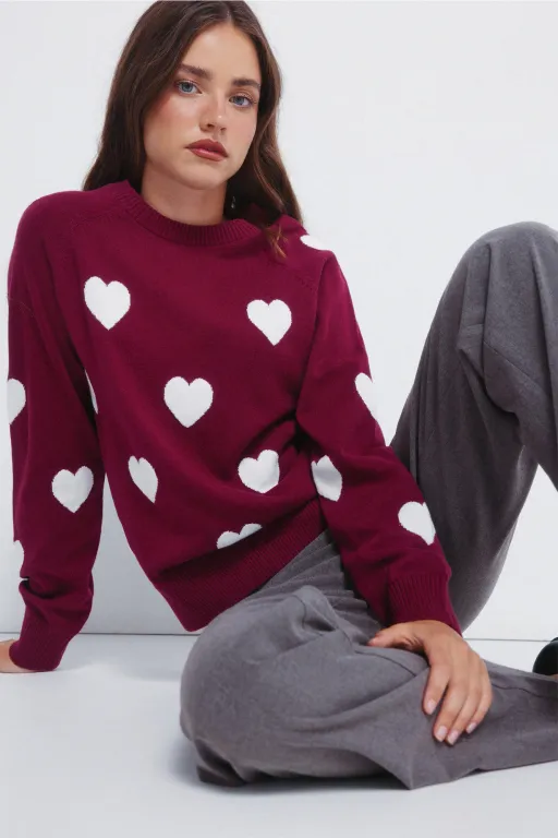 Pull À Cœurs En Intarsia thumbnail 4