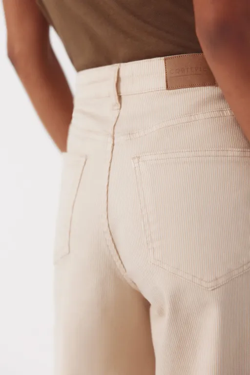 Pantalon Rayé Couleur Sable thumbnail 2