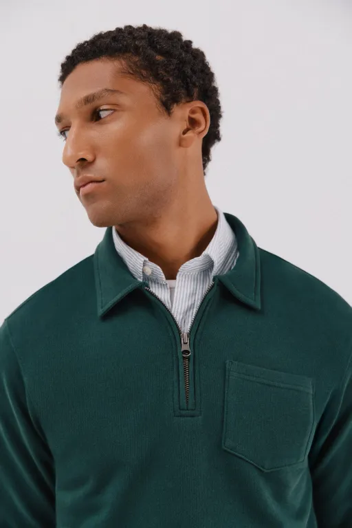 Sweatshirt À Col Polo thumbnail 1