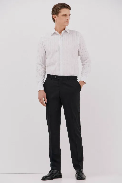 Chemise Habillée Rayée En Coton Et Tencel thumbnail 1