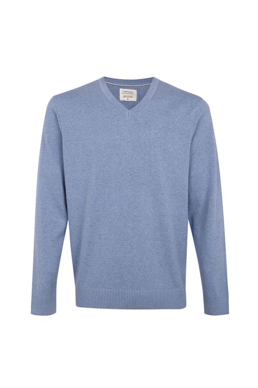 Pull col v en coton essentiel thumbnail 1