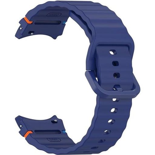 Set De 2 X Bracelet En Silicone 2 Couleurs Pour Samsung Galaxy Watch 7 Fe 6 4 20mm Classic 5 Pro 44mm 40mm 43mm 47mm 45mm Watch6 7 Strap De Rechange S/m/l - Noir + Bleu thumbnail 3