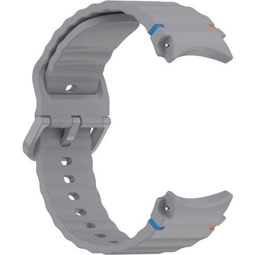 Set De 2 X Bracelet En Silicone 2 Couleurs Pour Samsung Galaxy Watch 7 Fe 6 4 20mm Classic 5 Pro 44mm 40mm 43mm 47mm 45mm Watch6 7 Strap De Rechange S/m/l - Noir + Gris thumbnail 2