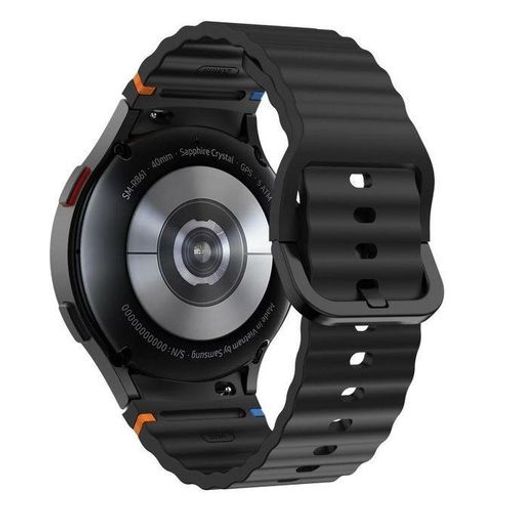 Set De 2 X Bracelet En Silicone 2 Couleurs Pour Samsung Galaxy Watch 7 Fe 6 4 20mm Classic 5 Pro 44mm 40mm 43mm 47mm 45mm Watch6 7 Strap De Rechange S/m/l - Noir + Gris thumbnail 3