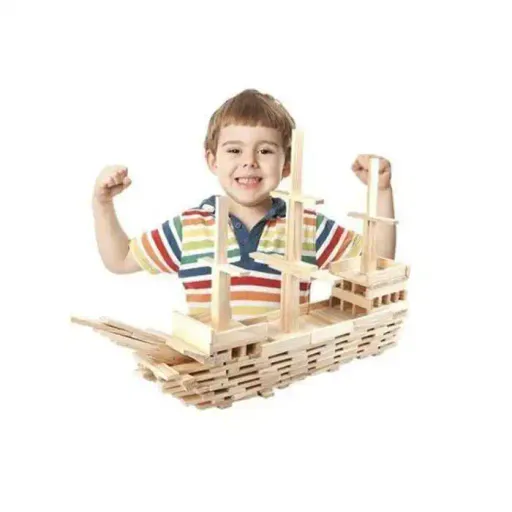 Jouet De Construction - Blocs En Bois - 200 Pièces thumbnail 2