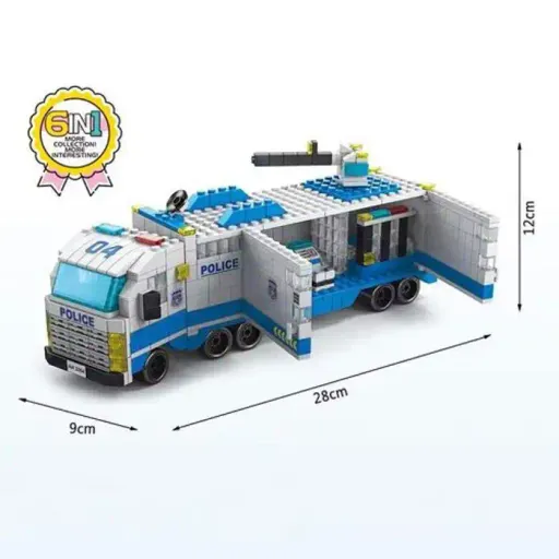 Bloc De Construction - Modèle Voiture De Police - 1000 Pièces thumbnail 2