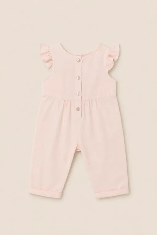 Combinaison Bébé Rose Poudré – Douceur & Élégance Minimaliste thumbnail 1