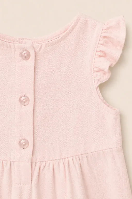 Combinaison Bébé Rose Poudré – Douceur & Élégance Minimaliste thumbnail 3