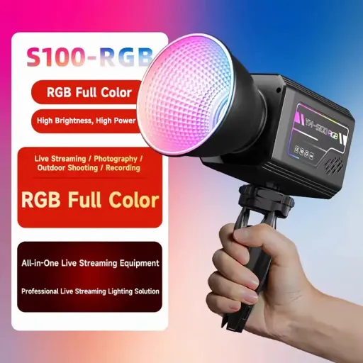 Lumière De Photographie Extérieur Portable Avec Poignée Rgb 3200k-6500k Batterie Intégrée Pour La Prise De Vue En Plein Air thumbnail 2