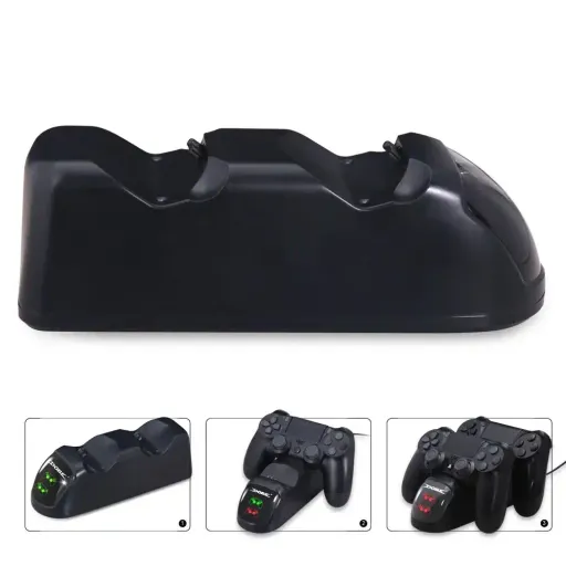 Station De Charge Pour Manette Ps4 Slim/pro Chargeur Double Accessoires Ps4 thumbnail 2