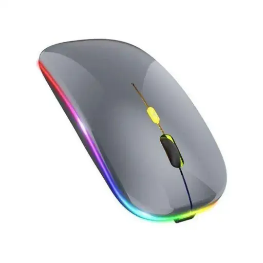 Souris Bluetooth Sans Fil 2.4g Rgb Silencieuse Ergonomique Pour Pc, Ipad Et Ordinateur Portable thumbnail 2