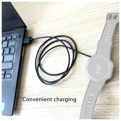 Câble De Charge Magnétique Pour Montre Intelligente, Pour 2 Broches, Distances 4mm, Noir, Nouveaux Câbles De Chargeur Usb Universel thumbnail 2