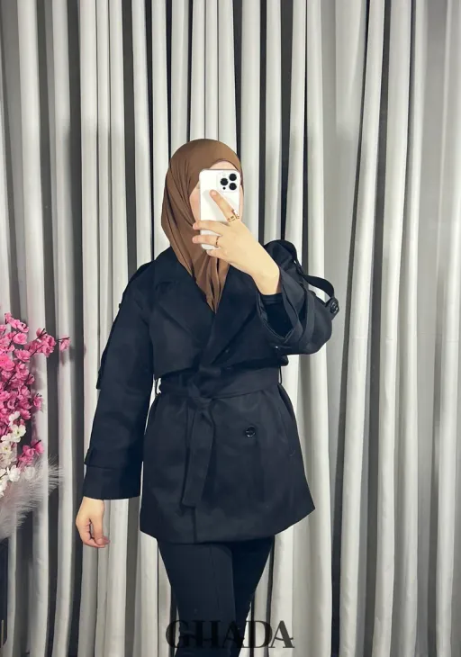 Trench-coat Mi-long En Daim thumbnail 2