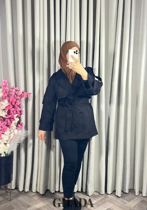 Trench-coat Mi-long En Daim thumbnail 1