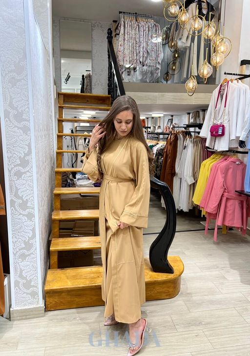 Abaya Kimono Avec Sfifa Traditionnelle thumbnail 2