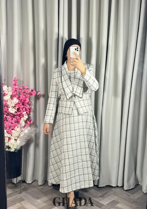 Ensemble Robe Avec Veste En Tweed thumbnail 1