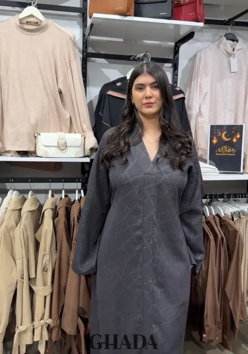 Abaya Brocard Avec Ceinture thumbnail 2