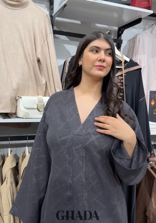 Abaya Brocard Avec Ceinture thumbnail 3
