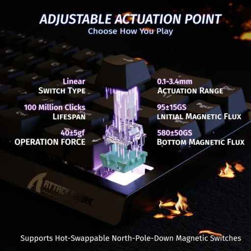 Attack Shark X68 He Noir (magnetic Switch) thumbnail 4