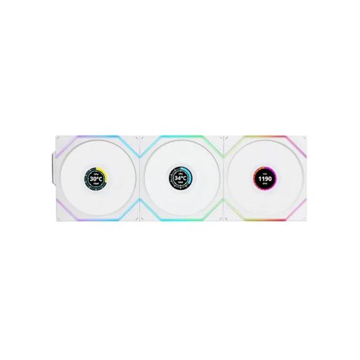 Lian Li Uni Fan Tl-lcd 120 Wireless Reverse Blanc - Pack De 3 thumbnail 1