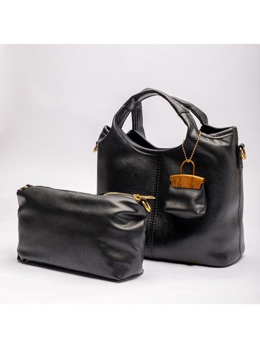 Sac À Main Cabas Souple En Cuir Avec Mini-pochette thumbnail 3